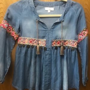 Gianni Bini Girls denim top